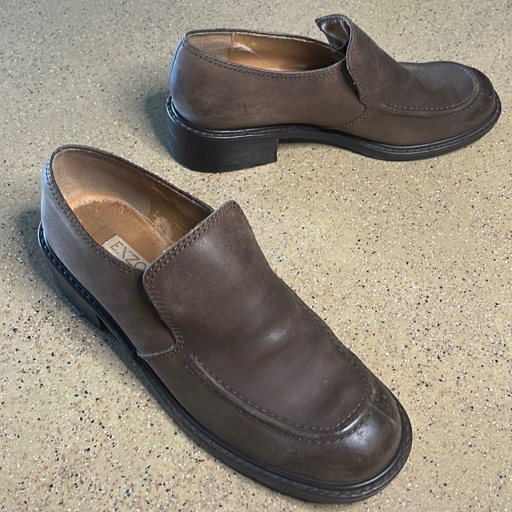 Enzo Angiolini 90s Leather Menswear Style Loafers sz 8